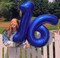 40-Inch Night Blue Number 9 Balloon – Jumbo Giant Mylar Foil Balloon for 9th, 19th, 29th, 39th, 49th, 99th Birthday, Anniversary, and Party Decorations (Night Blue)
